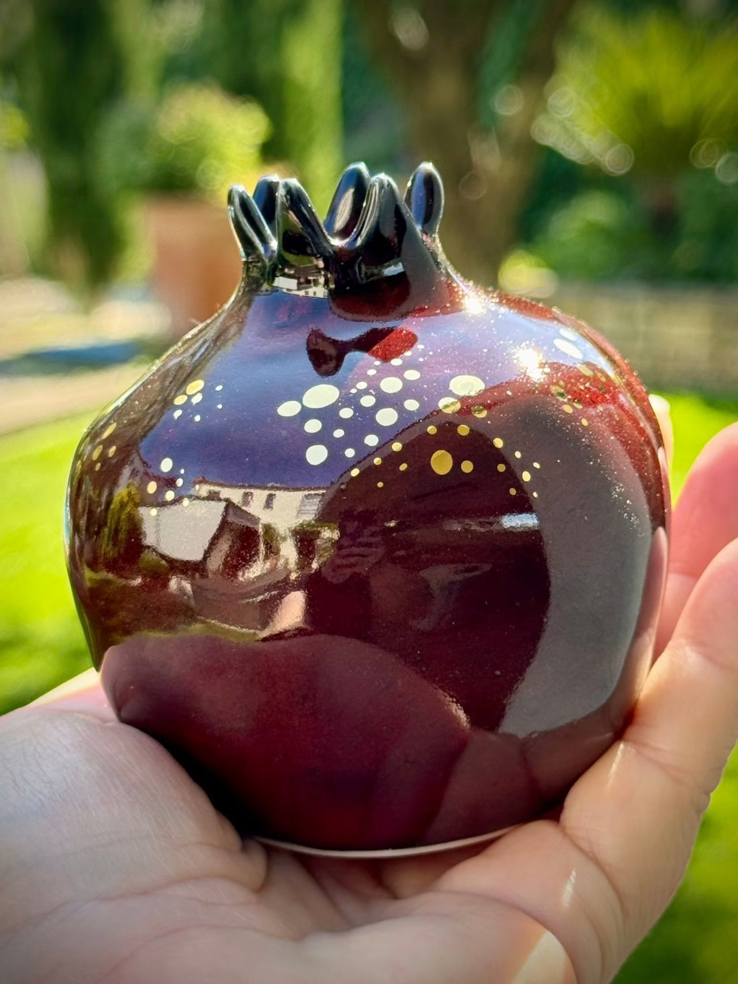 Pomegranate with gold